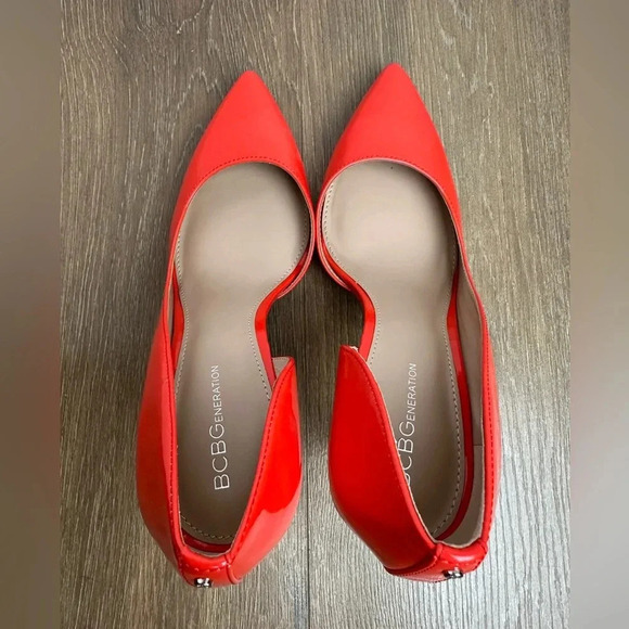 BCBGeneration Womens | Red Heels | Tomato | Lenny | Pointed Toe | NEW - Picture 5 of 6
